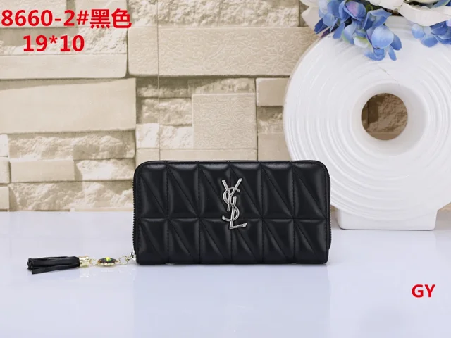 Saint Laurent Wallets & Card Holders Quilted Zip-Around Tassel Wallet product detail image 11
