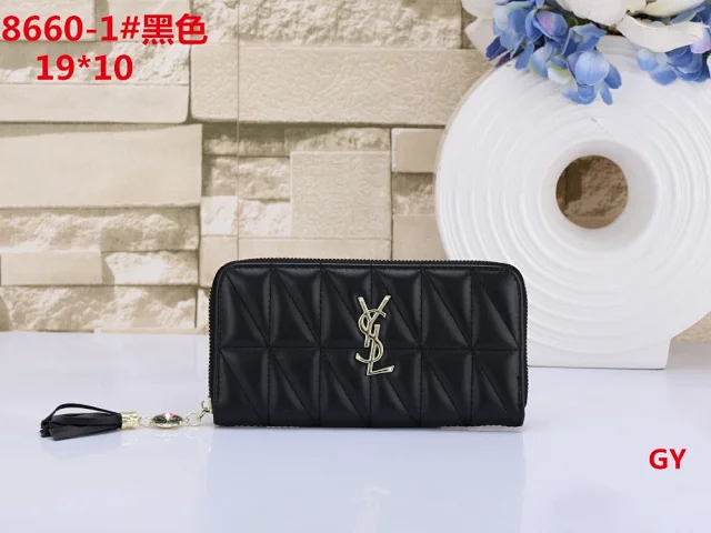Saint Laurent Wallets & Card Holders Quilted Zip-Around Tassel Wallet product detail image 12
