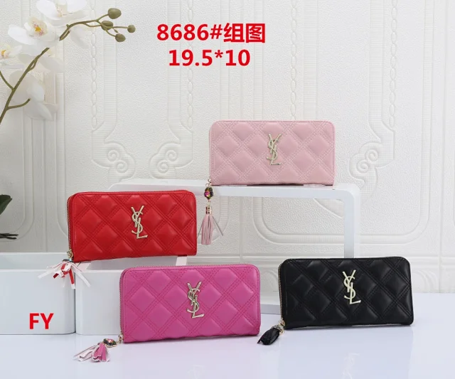 Saint Laurent Wallets & Card Holders Quilted Zip-Around Tassel Wallet product detail image 4