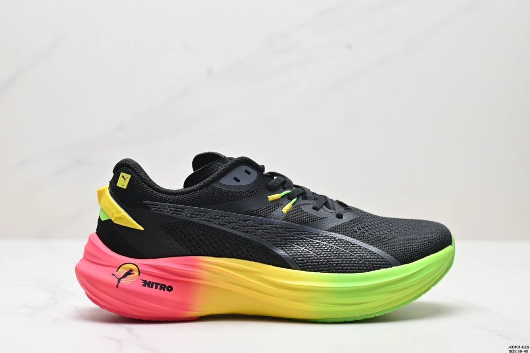 Puma Deviate Nitro Black Rainbow Sole