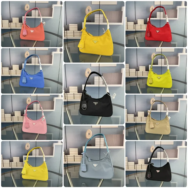 Prada Shoulder Bags Re-Edition 2005 nylon bag with detachable pouch and chain strap product detail image 3