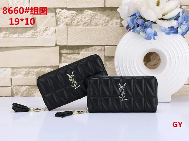 Saint Laurent Wallets & Card Holders Quilted Zip-Around Tassel Wallet product detail image 3