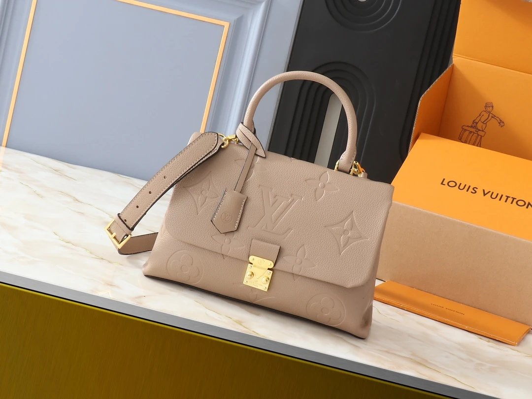 Louis Vuitton Speedy Bandouliere 20 Monogram Empreinte Cream Light Blue