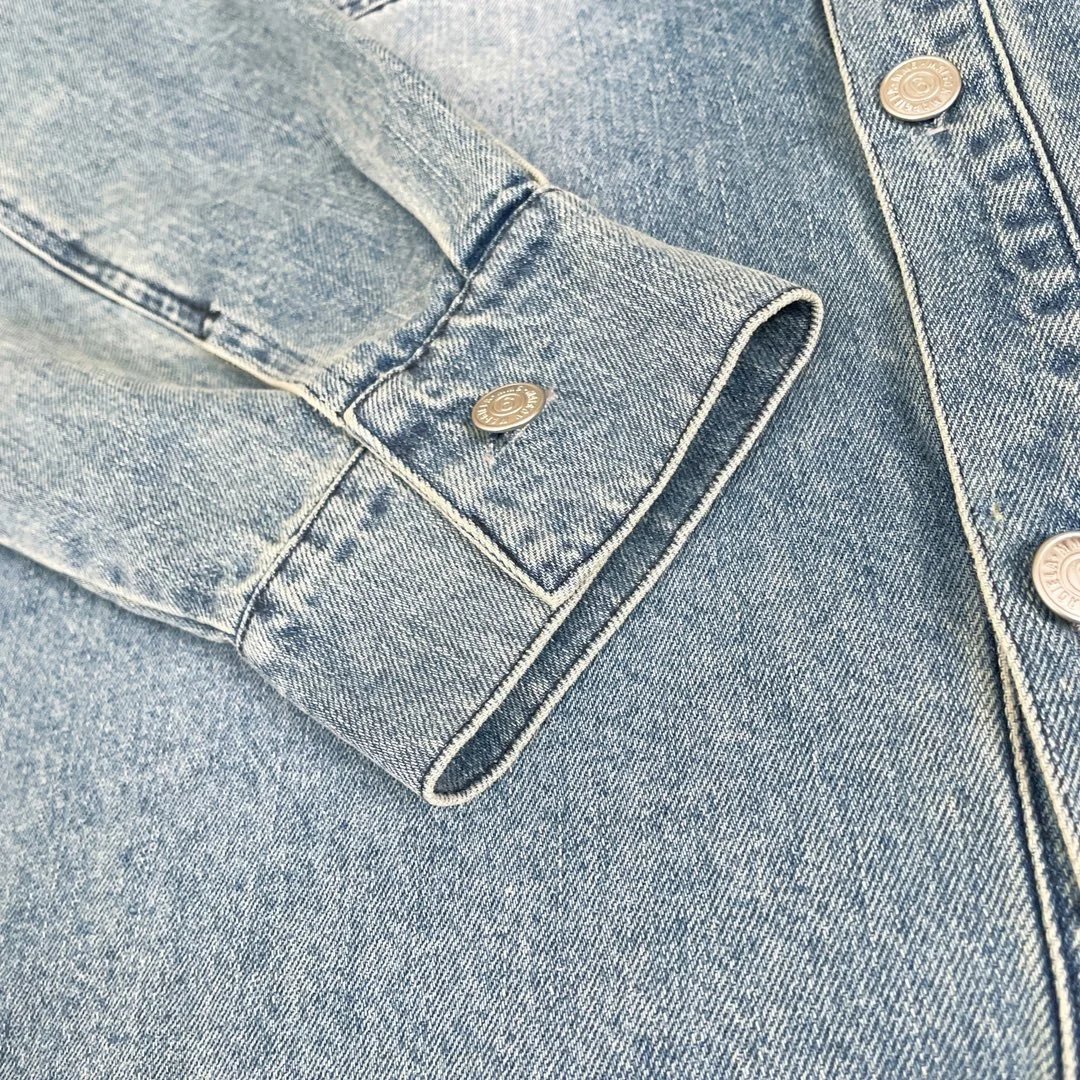 Supreme Acid Wash Black Denim Shirt - 10