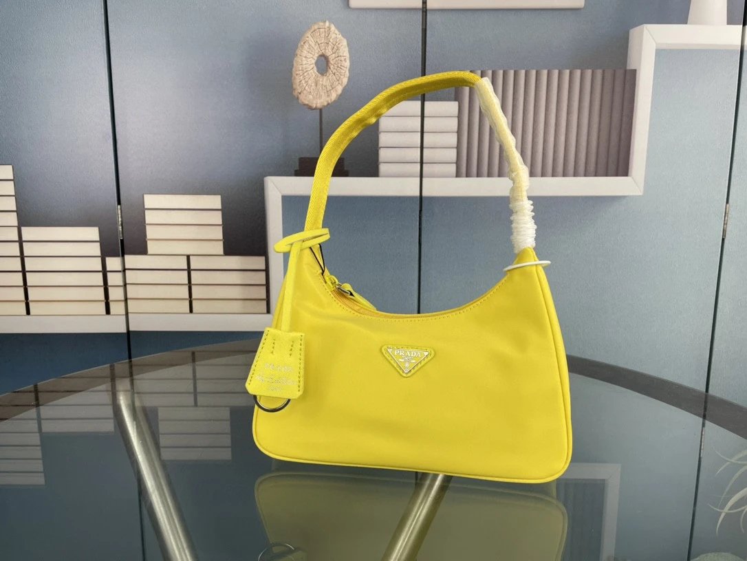 Prada Re-Edition 2005 Nylon Saddle Bag Blue - 11