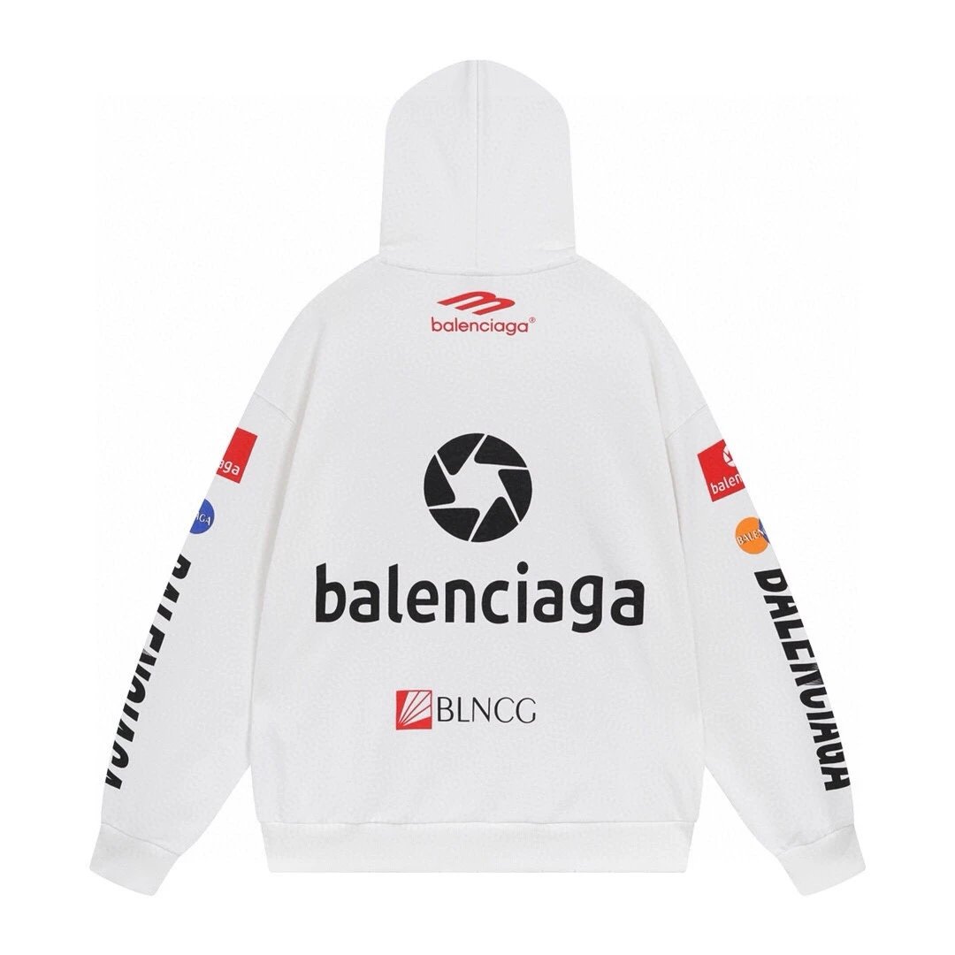 Balenciaga x BLNCC Camera Logo Hoodie Black - 2