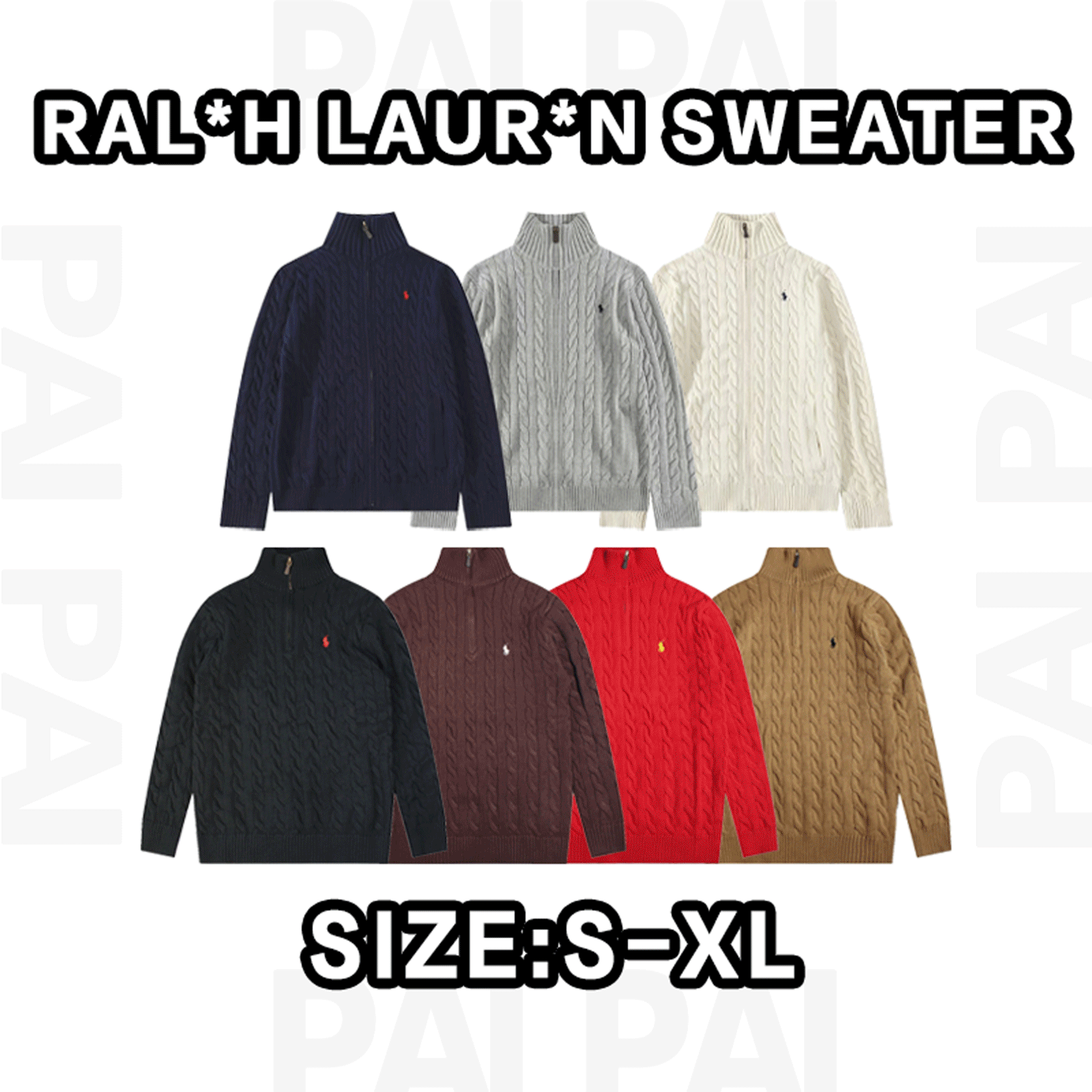 Ralph Lauren Cable Knit Half-Z