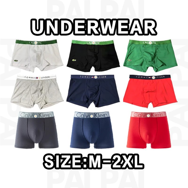 Lacoste Black Boxer Shorts, Tommy Hilfiger Grey Boxer Shorts, Calvin Klein Blue Boxer Shorts