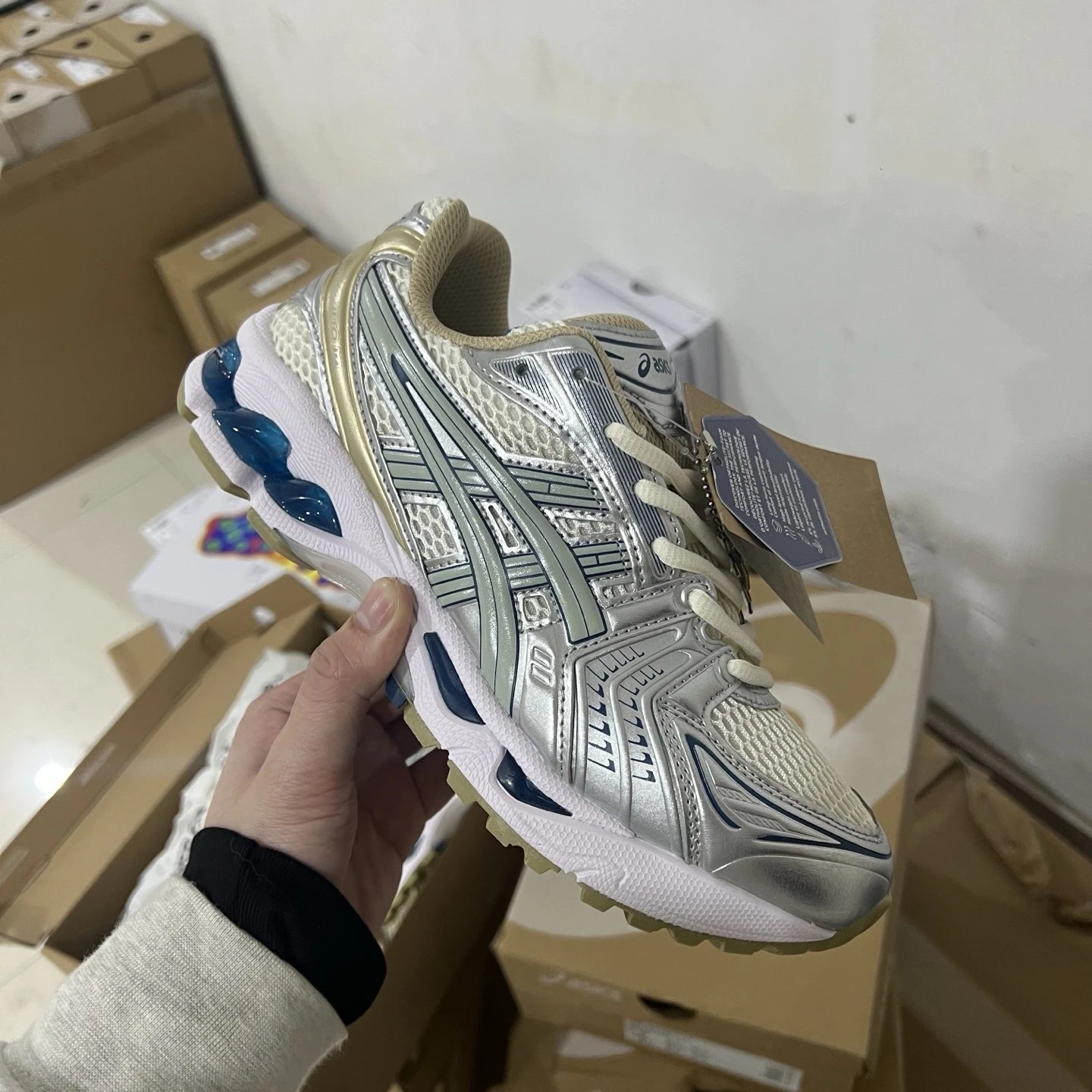 Kayano 14 White Green Blue 1201A019-105