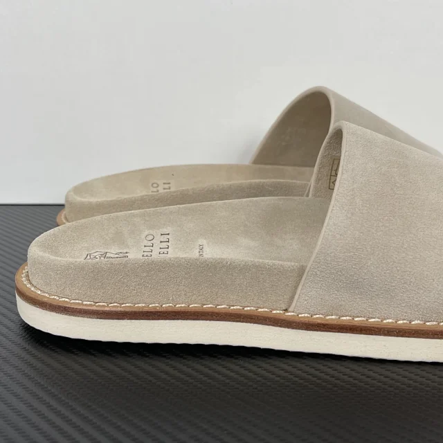 Brunello Cucinelli Slippers Suede Slide Sandals product detail image 13