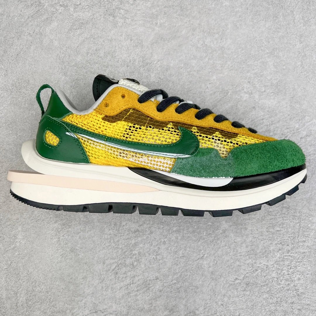 Nike Sneakers Sacai Collaboration Layered Double-Swoosh — Sacai 3.0 Yellow-green CV 1363-700