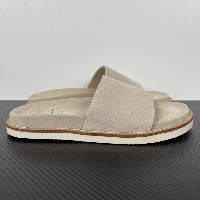 Brunello Cucinelli Slippers Suede Slide Sandals product detail image 11