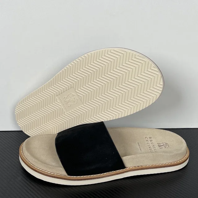 Brunello Cucinelli Slippers Suede Slide Sandals product detail image 7