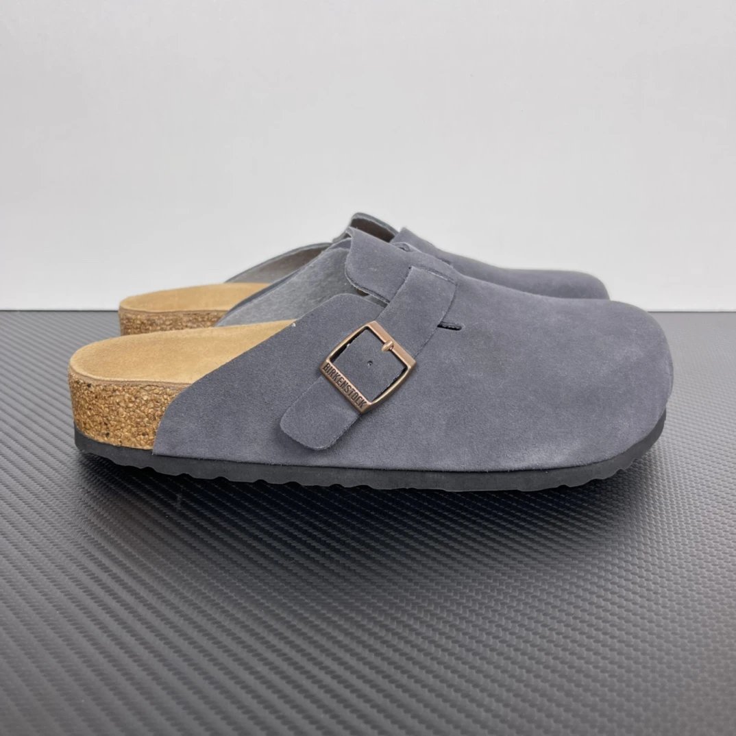 Birkenstock Toe Loop Slides - Dark Grey