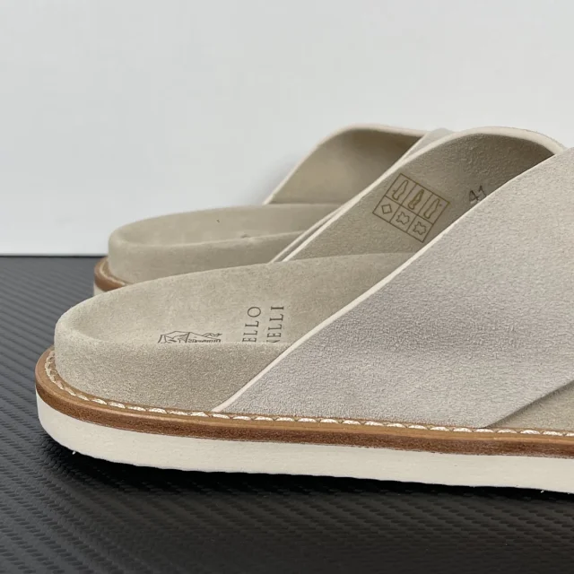 Brunello Cucinelli Slippers Suede Slide Sandals product detail image 31