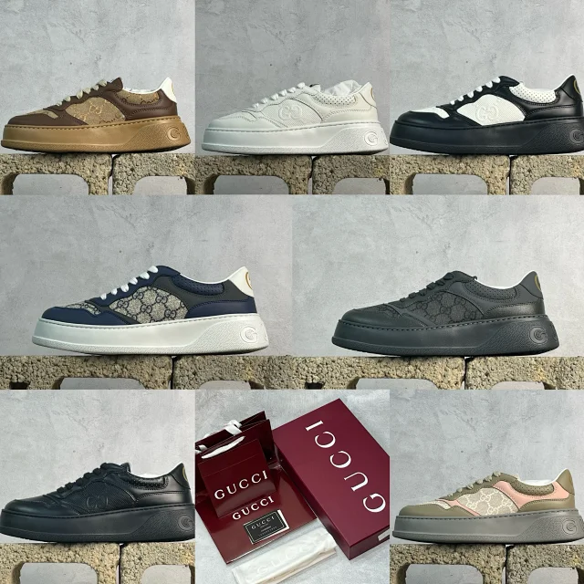 Gucci Sneakers Low-Top Platform with GG Monogram Panels product detail image 1