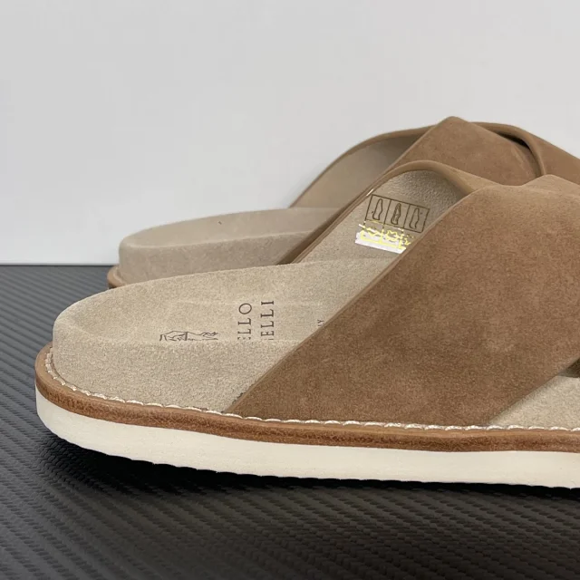 Brunello Cucinelli Slippers Suede Slide Sandals product detail image 40