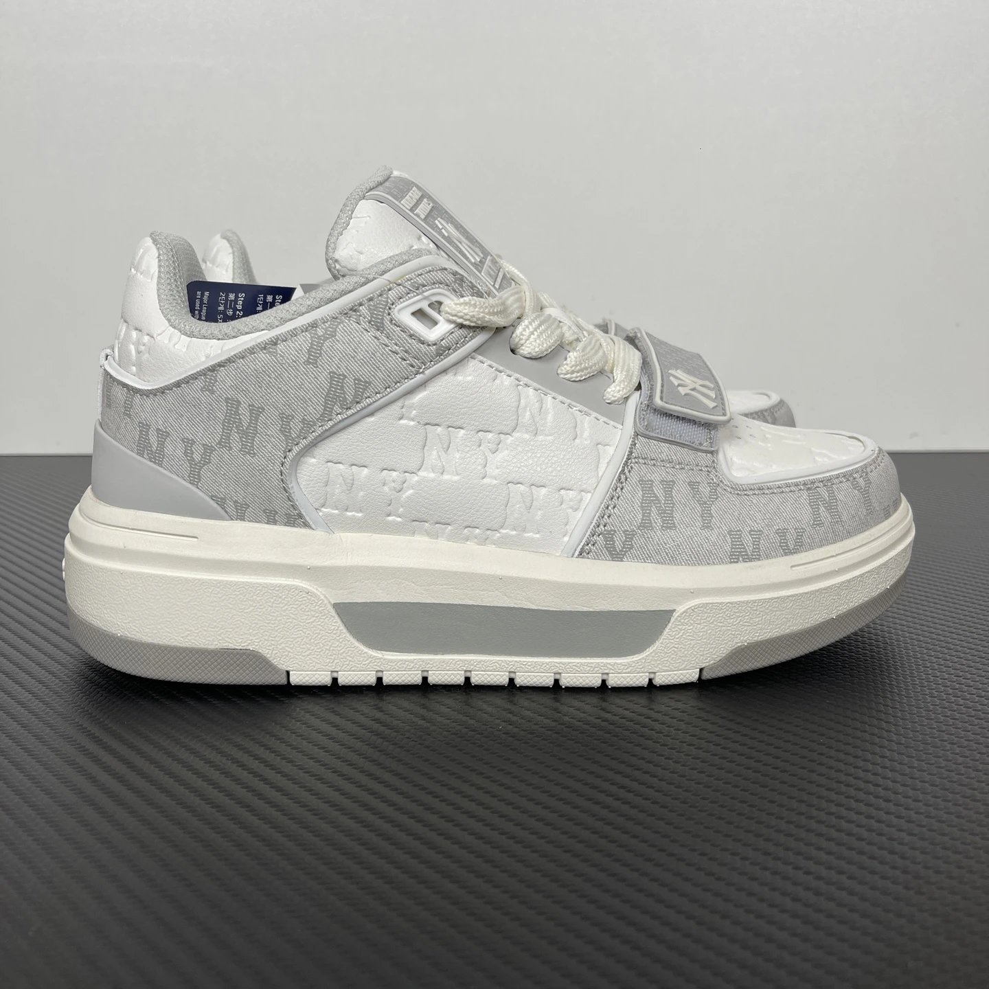 MLB Sneakers NY logo low-top — MLB medium-grade gray gravure printing 3ASXCMM4N-50GRS(GP019)