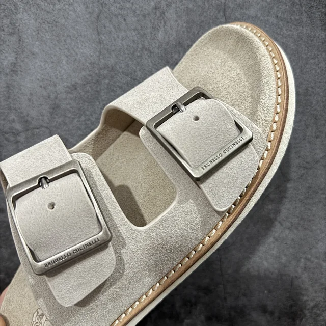 Brunello Cucinelli Slippers Suede Slide Sandals product detail image 52