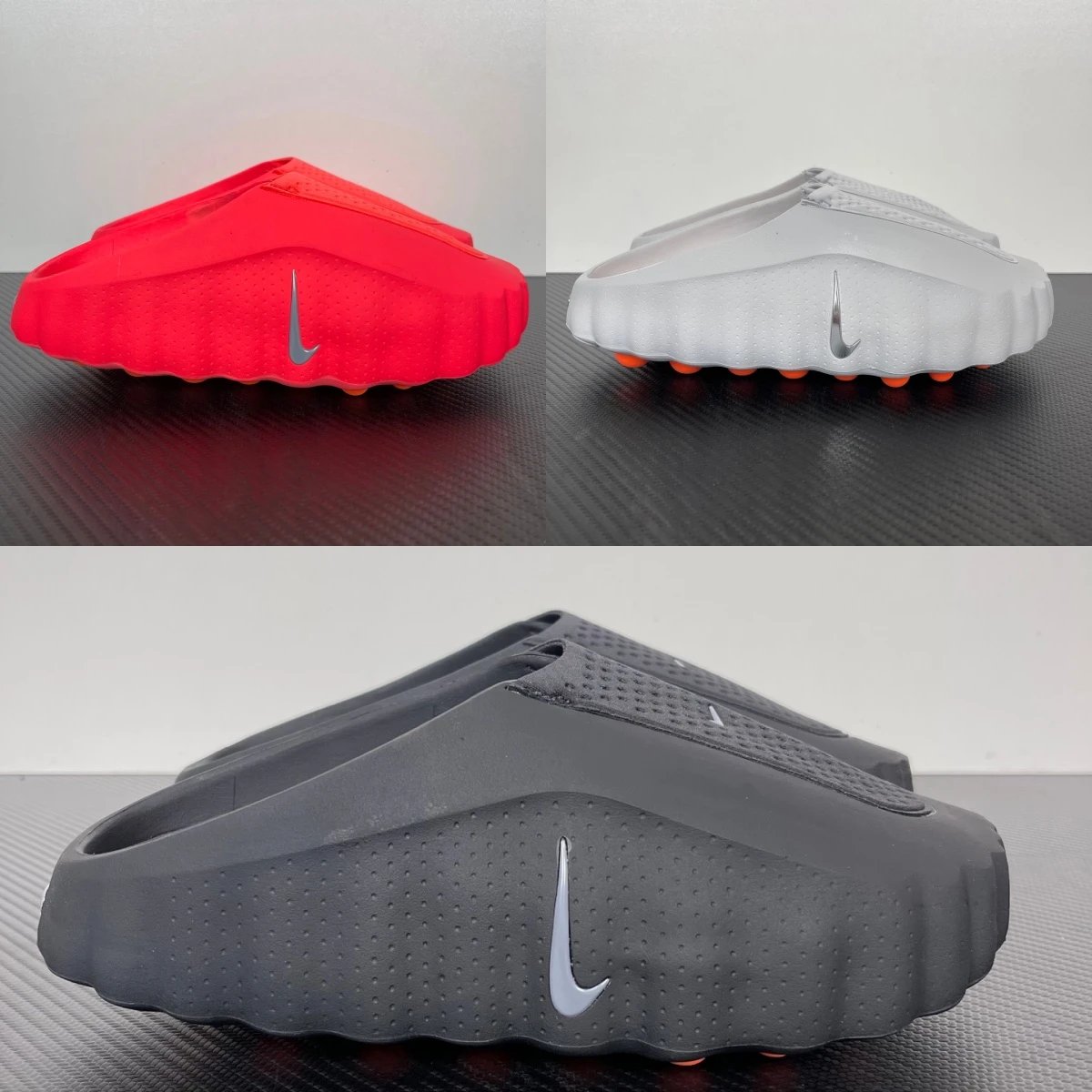 Nike Slide Sandals Red White Gray Casual Footwear