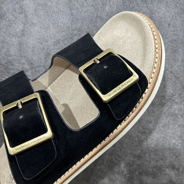 Brunello Cucinelli Slippers Suede Slide Sandals product detail image 61