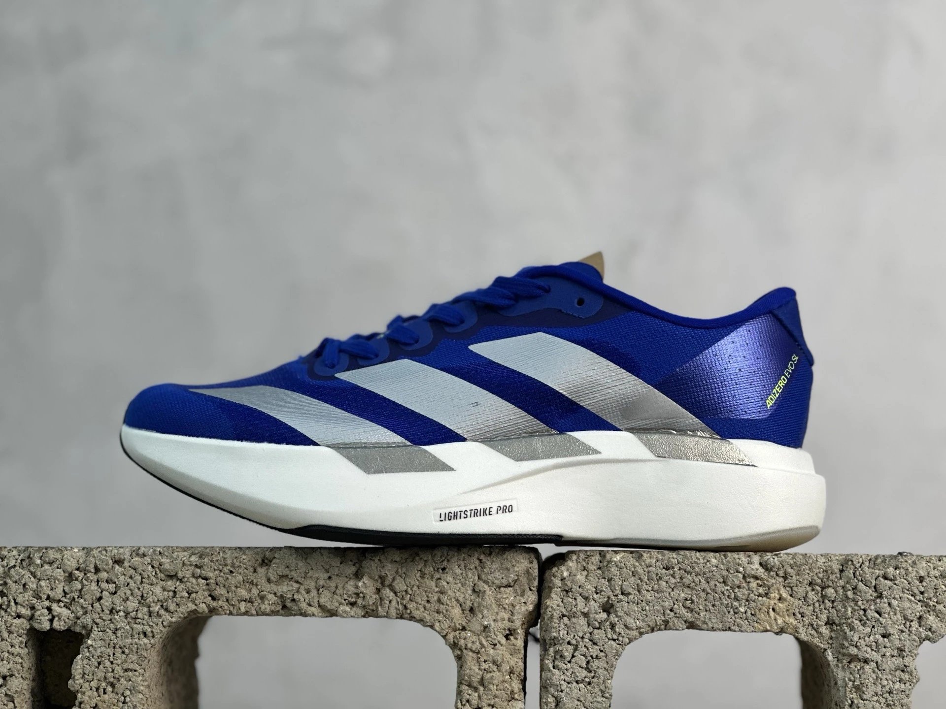 adidas Adizero Evo SL Low Lucid Blue Silver Metallic JR3417
