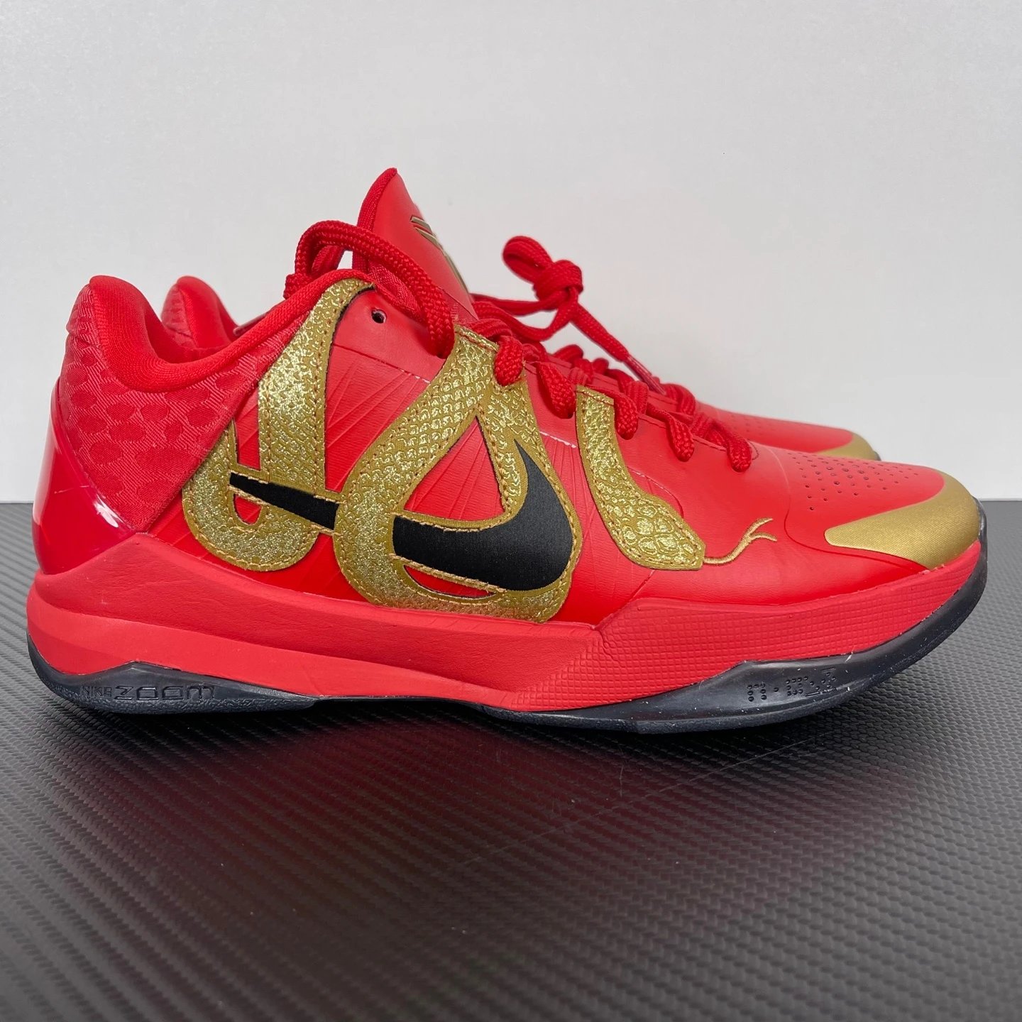 Nike Kobe basketball sneakers — Kobe 5 Year of the Snake Red Gold HF5182-600