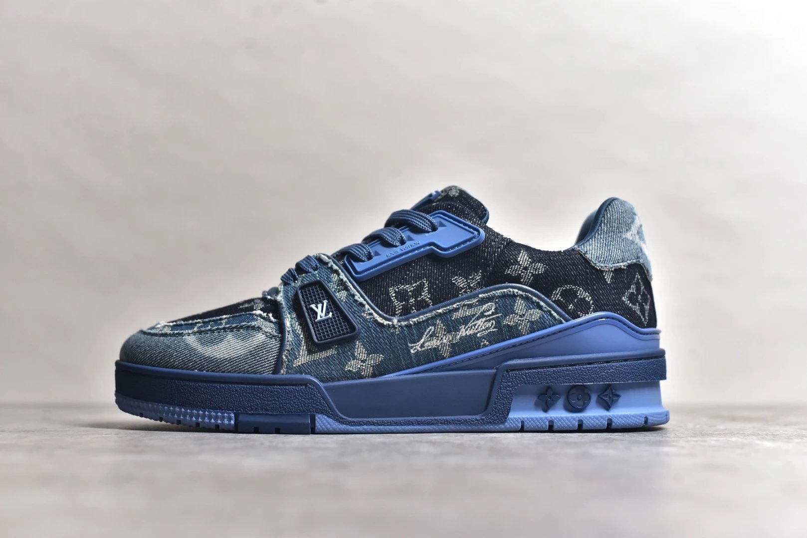 LV printed denim blue black 1AC4YR