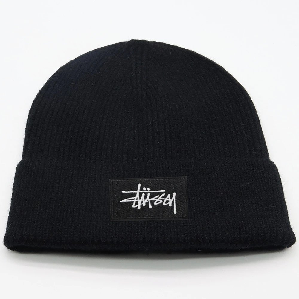 Black Stussy Knit Beanie