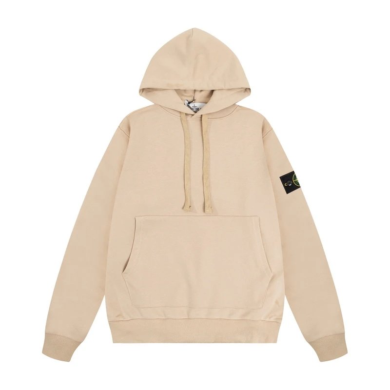 Stone Island Compass Patch Hoodie Beige