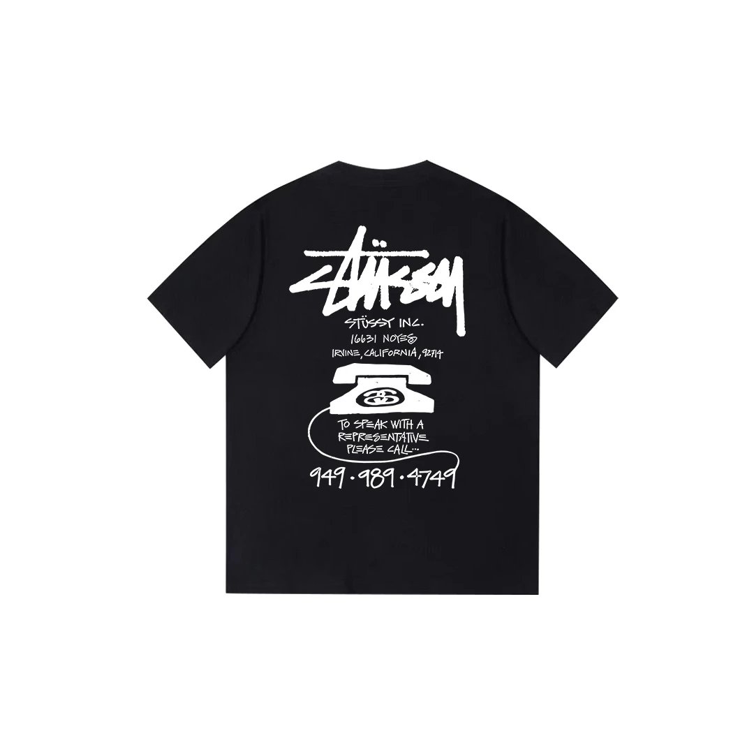 Black Stussy Graphic T-Shirt