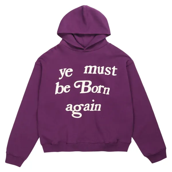 Off-White Ye Must Be Born Again Purple Hoodie - 1