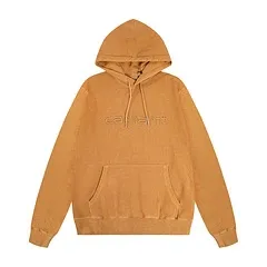 Carhartt WIP Script Hoodie Mustard Yellow Hoodie - 1
