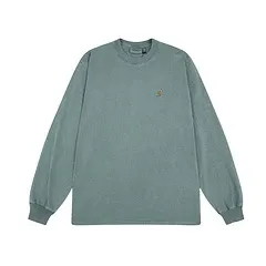 Design Long-Sleeve Crewneck T-Shirt Sage Green - 1