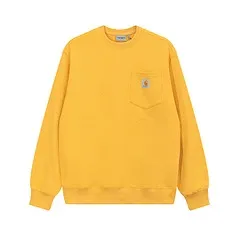 Carhartt WIP Pocket Sweatshirt Yellow Hoodie - 1