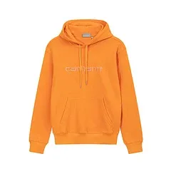 Carhartt WIP Script Logo Hoodie Orange - 1