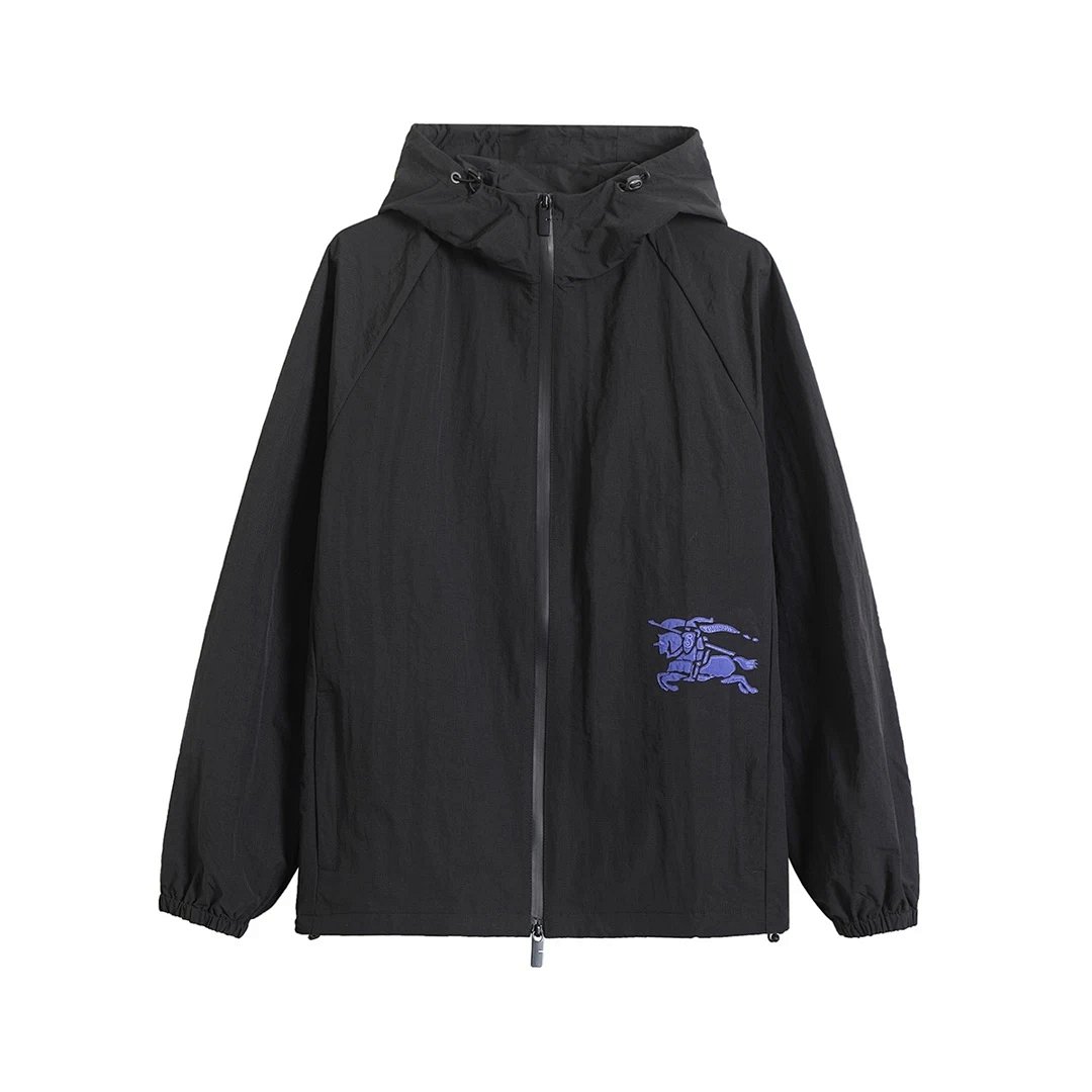 Burberry Equestrian Knight Windbreaker Blue Outerwear product detail 14 in Litbuy spreadsheet finds