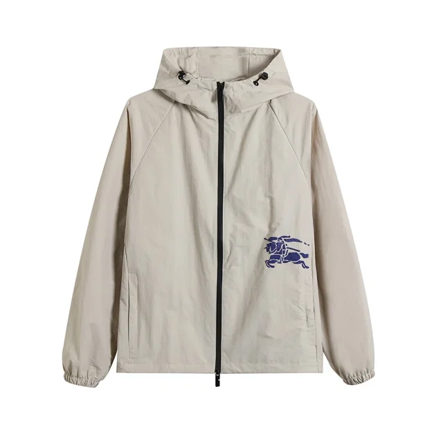 Burberry Hoodies & Sweatshirts Zip-Up Hooded Sweatshirt with Embroidered Equestrian Knight Motif product detail image 11