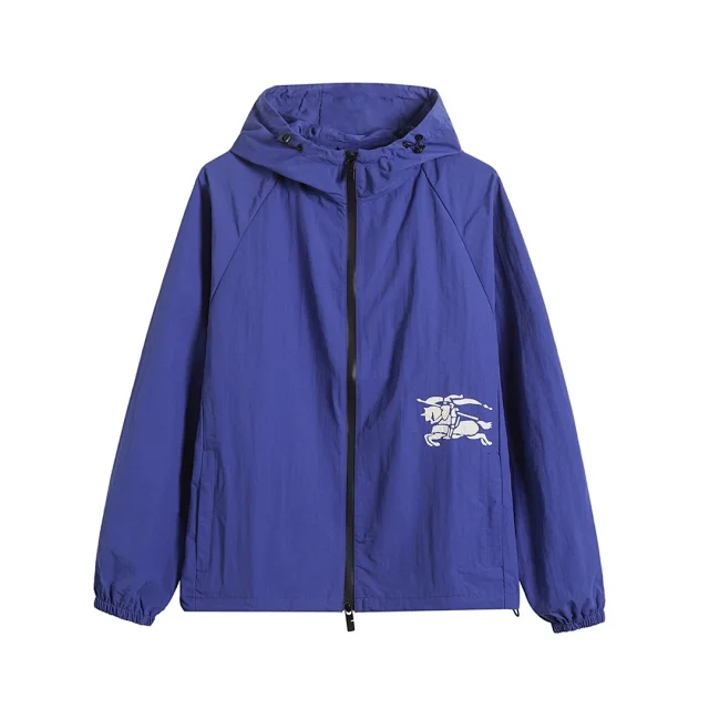 Burberry Hoodies & Sweatshirts Zip-Up Hooded Sweatshirt with Embroidered Equestrian Knight Motif product detail image 12