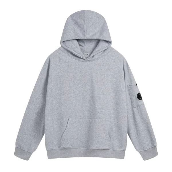 C.P. Company Logo Print Gray Hoodie - 14