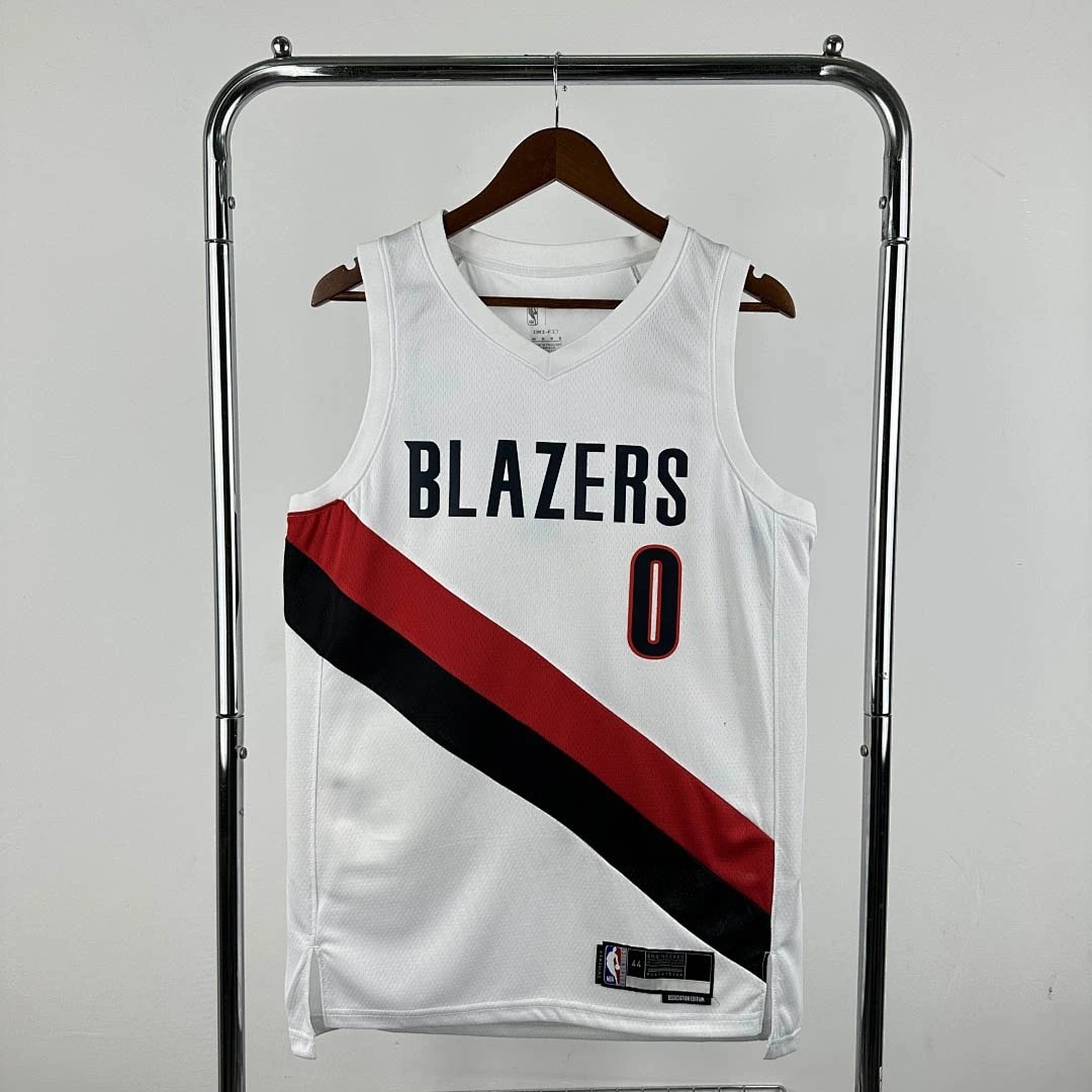 25-26 NBA Portland Trail Blazers Home White 0 LILLARD