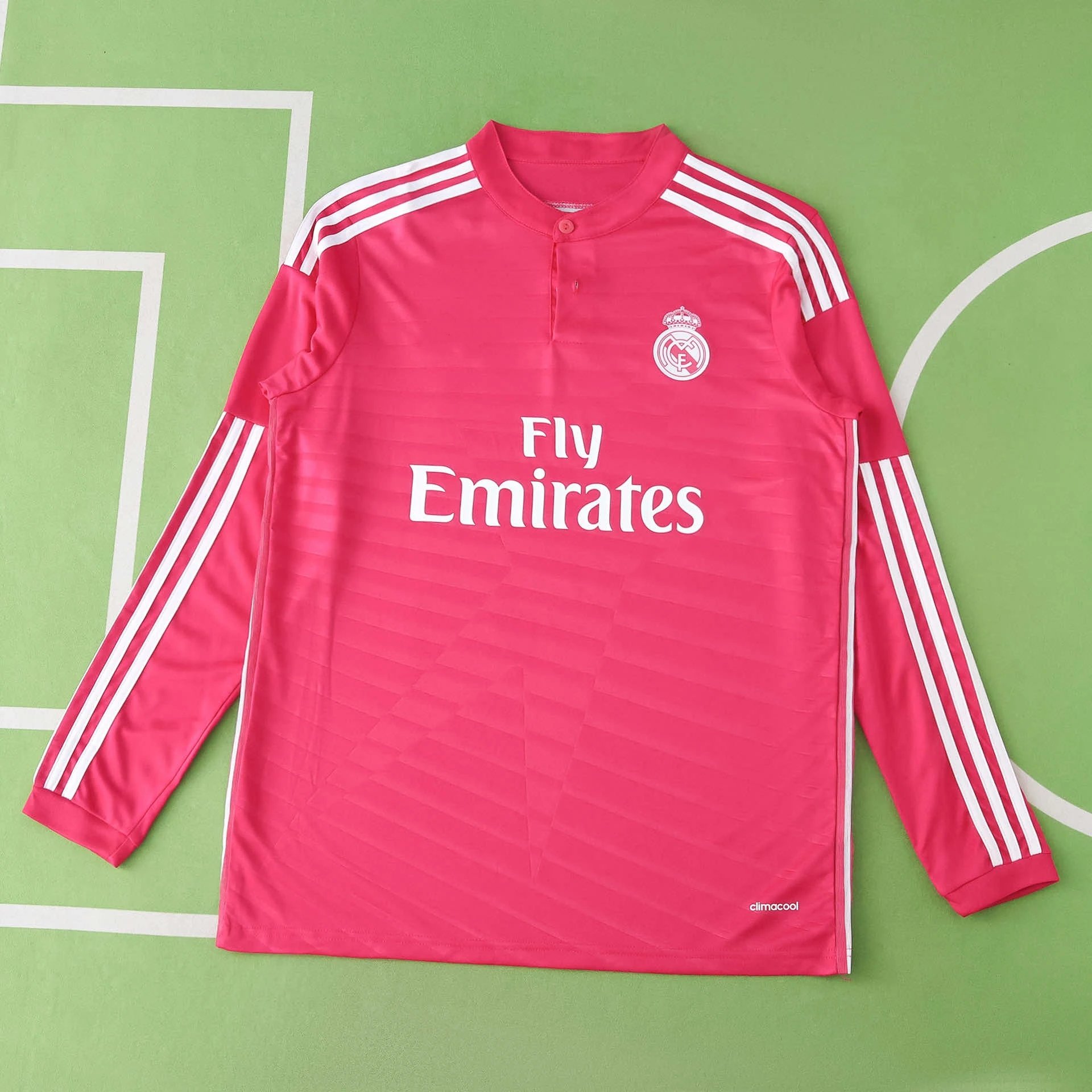 1415 Real Madrid away pink long sleeved Thai version (please note customization information when placing the order, messages are not included)