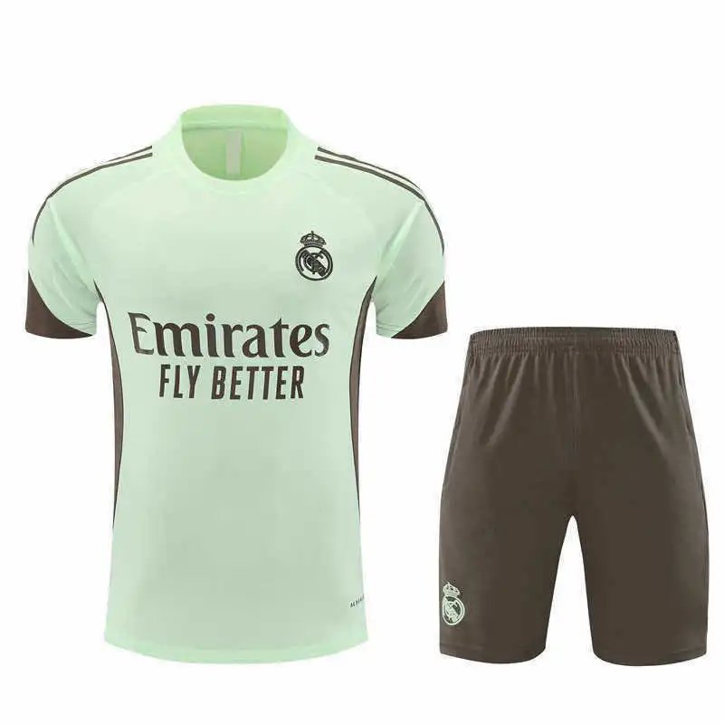 2526 Real Madrid Light Green Training Kit Short Sleeve (Please leave customization info in order notes, messages not accepted)