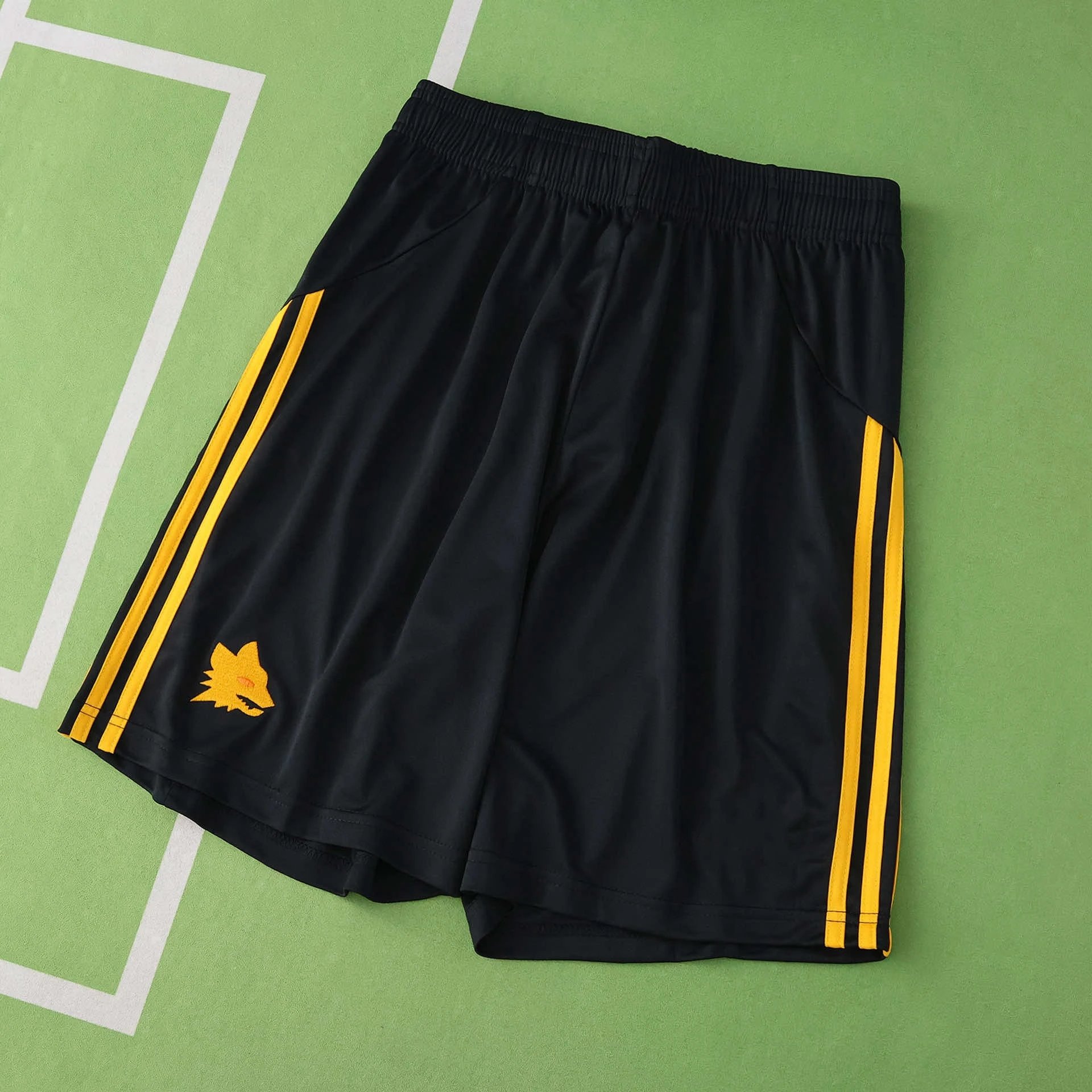 2526 Roma Away Black Shorts (Customization info must be noted in order remarks; messages will not be accepted)