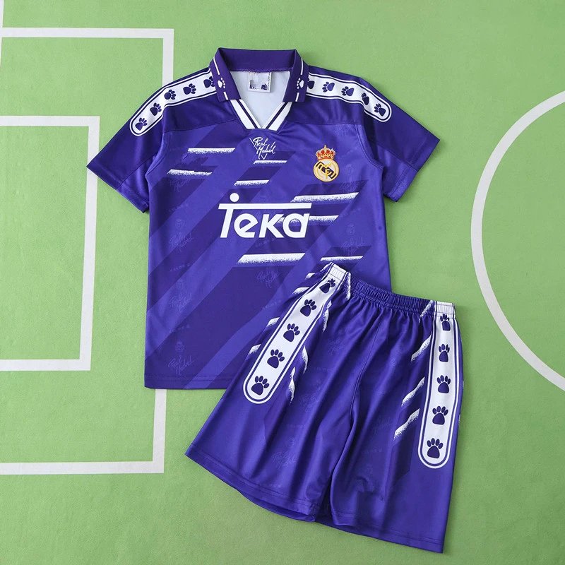 9496 Real Madrid Away Purple Kids Kit (Please note customization info when placing order, messages are not counted)