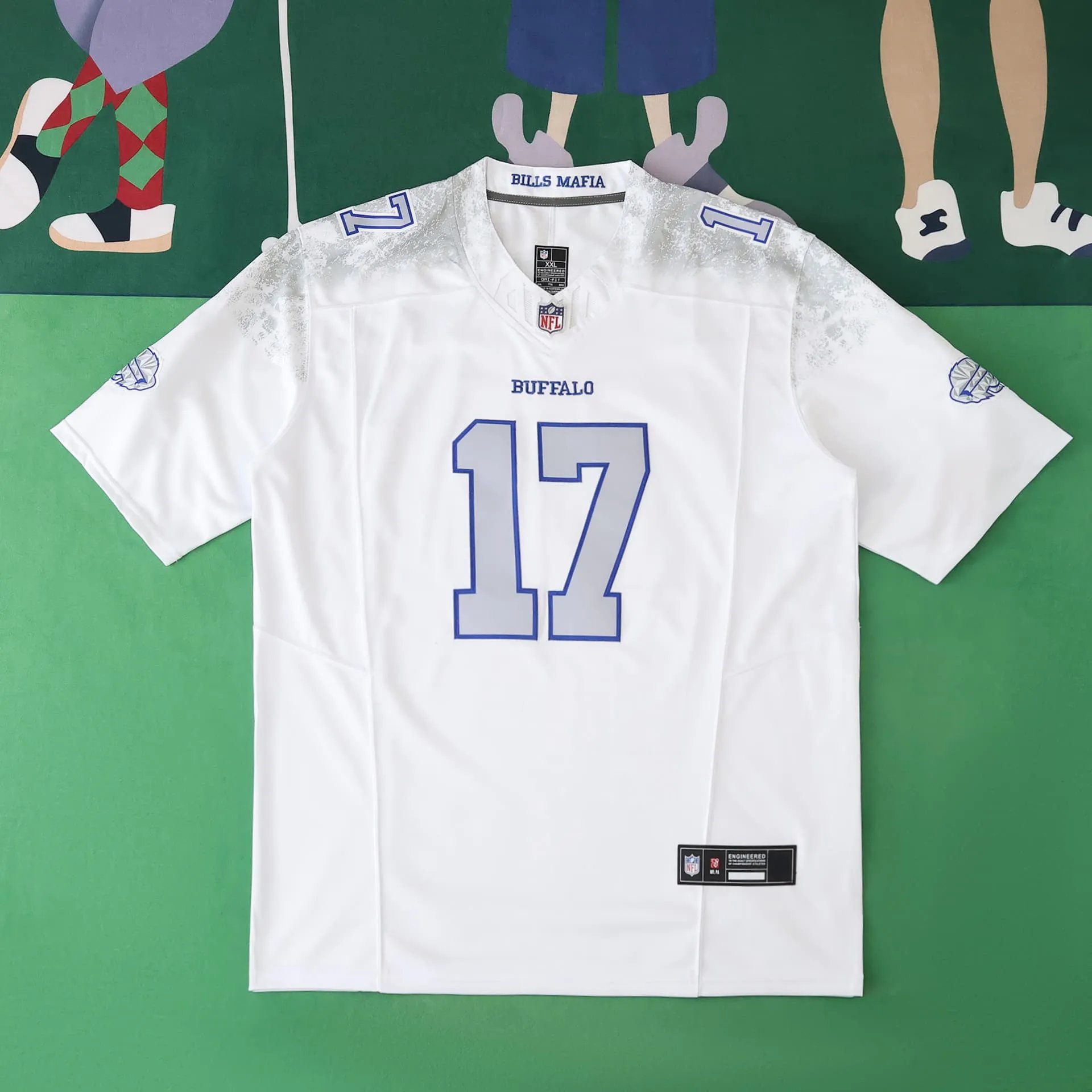 2025 NFL Buffalo Bills 17#ALLEN（定制信息请在下单时备注，发消息不算）