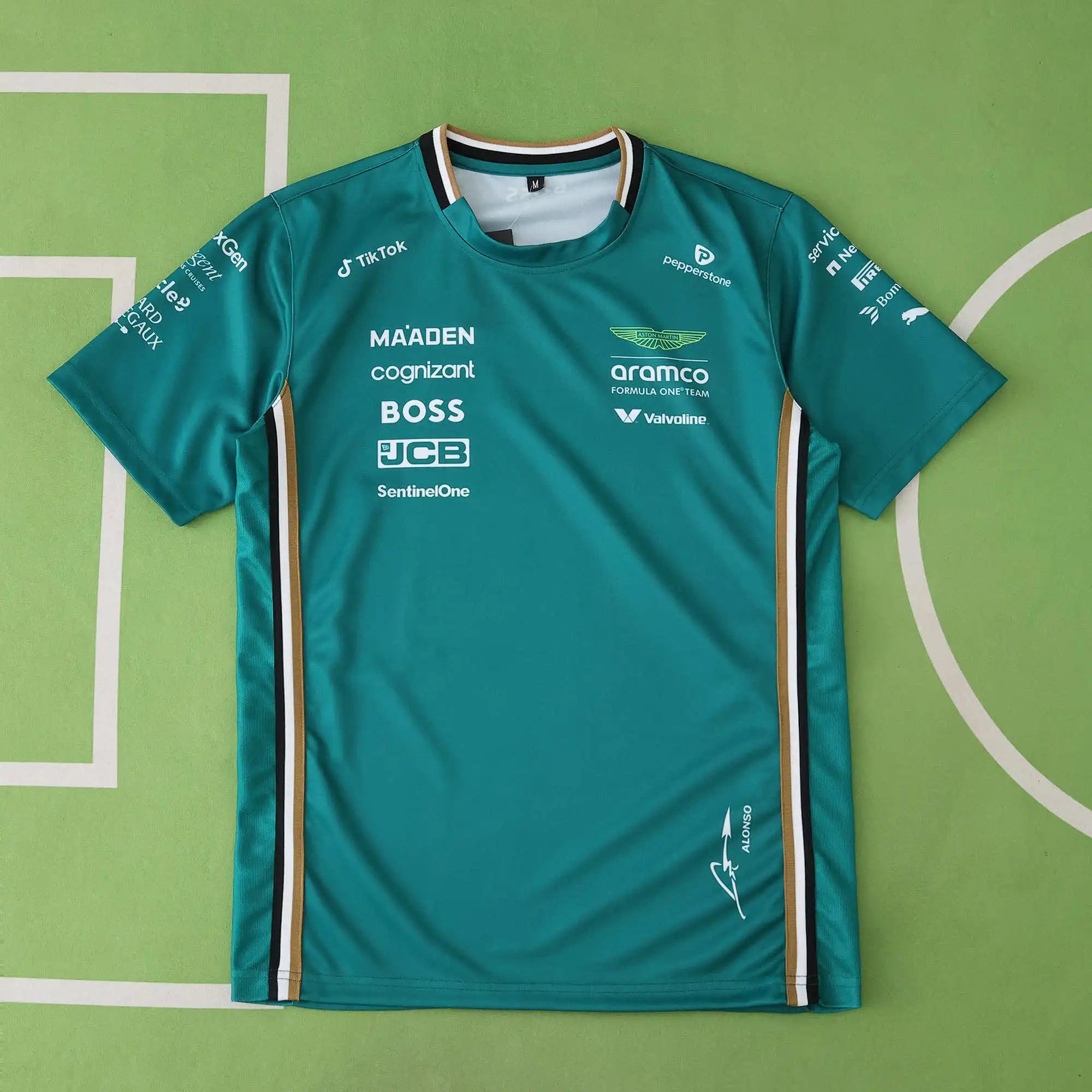 F1 Aston Martin Formula Racing Green T-Shirt #14 (Please note customization details in order remarks, messages will not be counted)