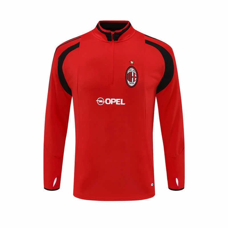 0506AC Red Retro Half Pull Long Sleeve (Please note customization information when placing the order, sending messages does not count)
