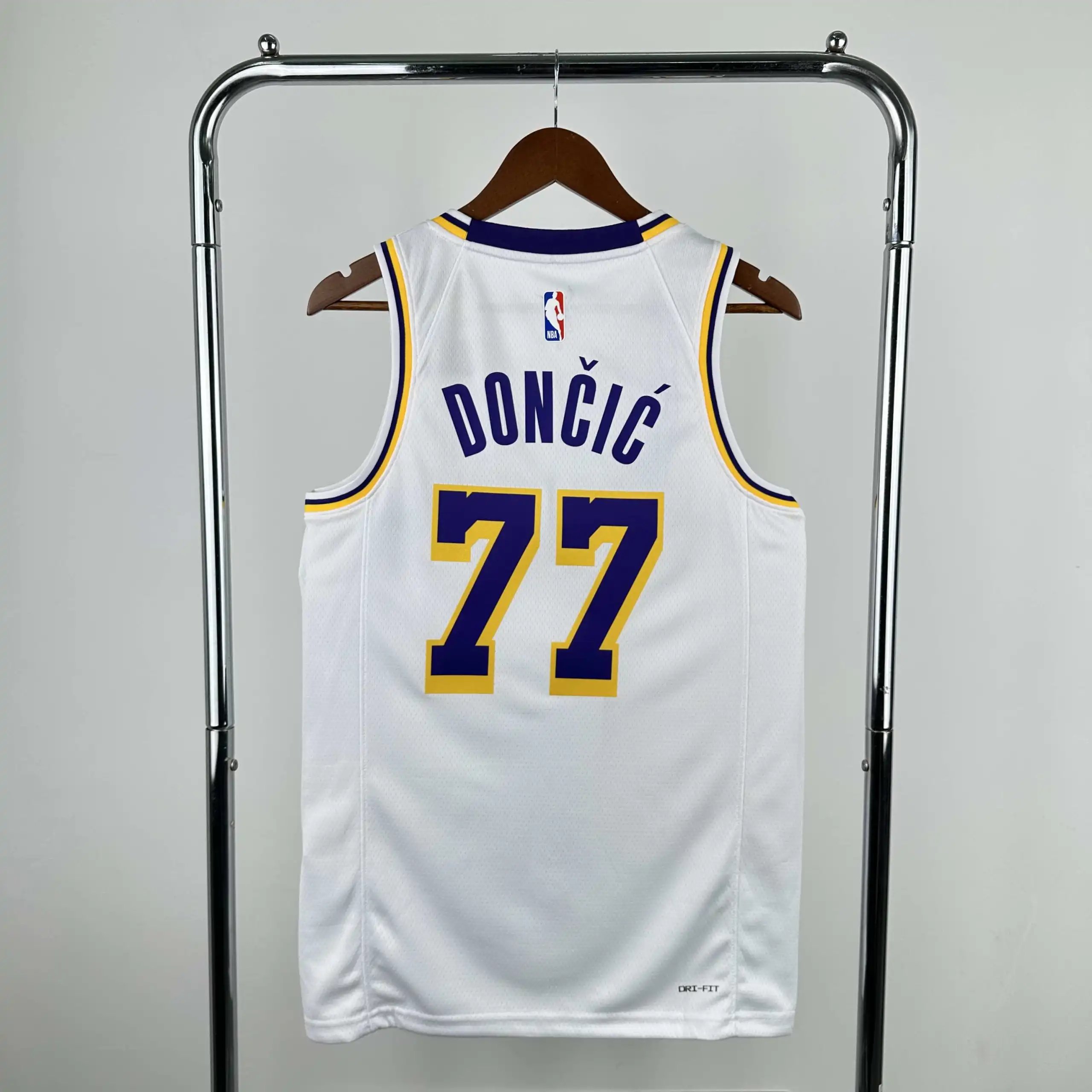 NBA Los Angeles Lakers #77 Luka Doncic Jersey (Customization: Please leave a note when placing your order. Do not send private messages.)