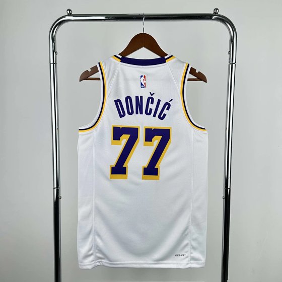 NBA Los Angeles Lakers #77 Luka Doncic Jersey (Customization: Please leave a note when placing your order. Do not send private messages.)